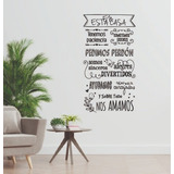 Vinil Decorativo Para Paredes Frases Letras En Esta Casa 