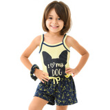 Pijama Infantil Curto Alcinha Baby Doll Short Doll +buchinha