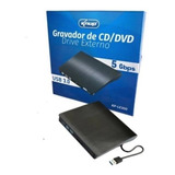 Gravador Portatil Externo Cd/ Dvd Usb 3.0 Knup 