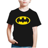 Poleras Niños Estampadas Con Diseño Batman