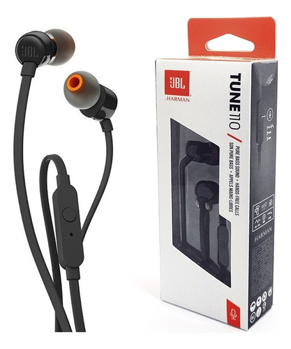 Fone Ouvido Com Fio E Microfone In-ear Jbl Tune 110 C/ Nf-e