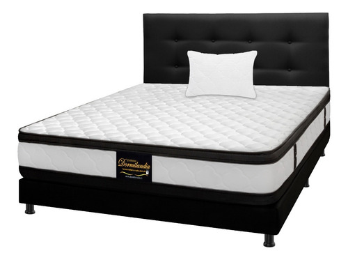 Colchón Sencillo Espumado Malta+base Cama+cabecero+almohada