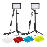 Set De 2 Luces Led Kit Para Fotografía Y Video Trípode Luz