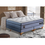 Cama Box Queen 158x198x70 Pocket Cama Inbox Supreme Gel Cor Azul