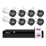 Kit 8 Câmeras Intelbras Vlp1230b Ip Ip67, Nvr 1408 Hd 2tb Pr