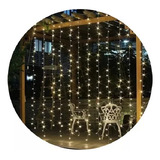 Cortina Lluvia  Led Luz Calida 3x2 Mts Deco Eventos Navidad