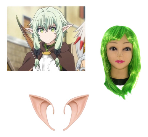 Peluca Disfraz Elfa + Orejas Puntiagudas Cosplay Avatar