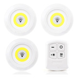 Kit 3x Lâmpada Luminária Led Spot Sem Fio Controle Remoto Cor Branco