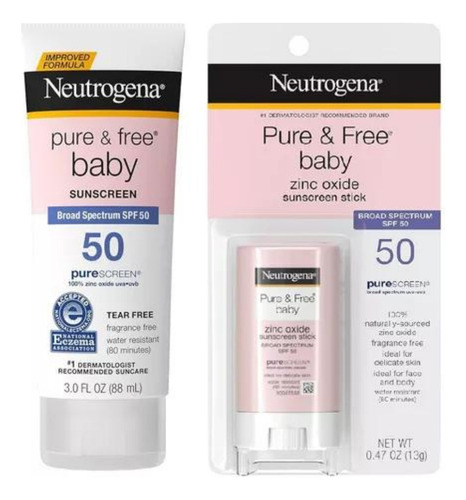 Kit 2 Protetor Solar Neutrogena 1 Loção + 1 Em Bastão Fps50