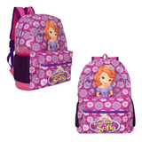 Mochila Infantil Menina Princesa Sofia Roxa Tam G Passeio