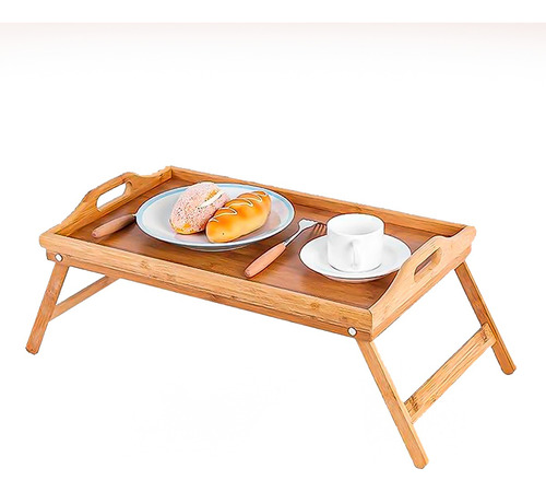 Bandeja Desayuno Cama Plegable Comida Notebook Mesa Madera