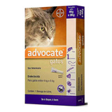 Advocate Gatos 4 Kg A 8 Kg Antipulgas 1 Pipeta Envio Imediat