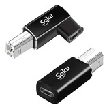 Soku 2 Adaptador Usb B Midi A Usb Tipo C Impresora Piano Musical Color Negro