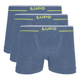 Kit 3 Cueca Boxer Lupo Microfibra Sem Costura Plus Size