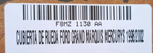Cubierta De Rueda Ford Grand Marquis Mercurys 1998/2002 Foto 4