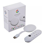 Smart Tv Google Chromecast 4 Hd Com Controle Branco Original