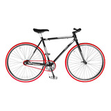 Bicicleta Urbana Ultraligera Mybikemx 700 Negro/rojo