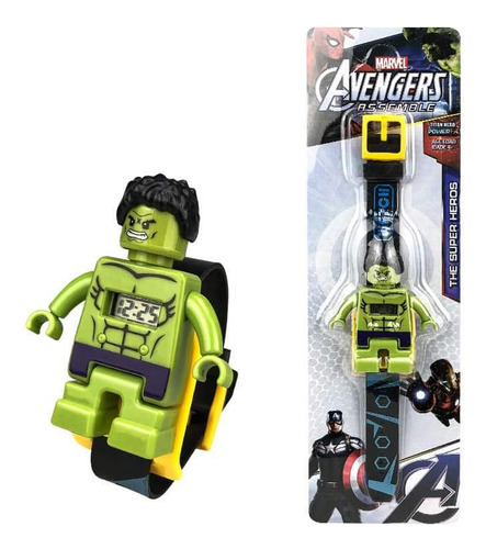 Reloj Infantil Muñecos Avengers Hombre Araña Iron Man Hulk