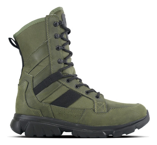 Botas Militares Wolker Valquiria Verde 100% Cuero Táctico