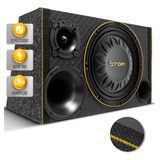 Caixa Som Trio Diamante 600w Subwoofer Bomber Slim 12'' Led