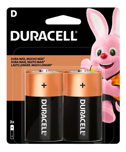 Pila Duracell D X 2unidades.  - 