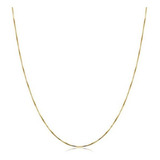 Collar De Oro Amarillo 18k Kooljewelry Con Cadena 0.5 Mm.