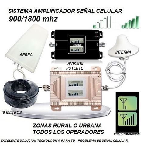 Kit Antena Amplificador Señal Celular 900 1800 Mhz Digitel 