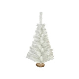 Arbolito De Navidad Blanco Mini 0,80mts Tronco Natural