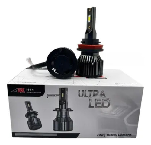 Lampada De Led Car Headlight Asx Com Cooler 60w 6000 Lumens  6000 Kelvin 12/24v Todos Os Modelos Disponível 