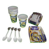 Kit Decoracion Real Madrid Descartables 12invit Leer Dc