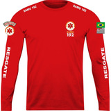 Camisa Manga Longa Samu 192 Resgate Socorrista Mangas 