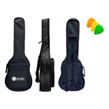 Bag Capa Almofadada P/ Violão Strinberg Baby Preto C/ Alças