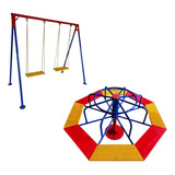 Gira Gira + Balanço Duplo  Brinquedos Playground Parquinho