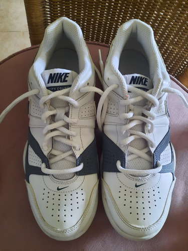 Zapatillas Nike City Court Cuero Blancas 24cm Us6y 38,5arg