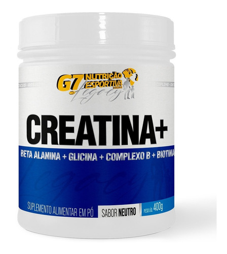 Creatina + 400g - G7 Legacy - Creatina Com Beta Alanina Pré Sabor Neutro