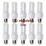 Pack De 10 Ampolletas Led 12w Tubo Ahorro Energia