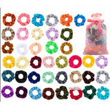 Scrunchies Ligas Elásticas Aterciopeladas Para Cabello 40 Pz