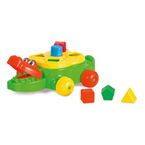 Brinquedo Infantil Jacaré Didático Peças De Encaixe Tateti Cor Verde