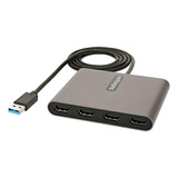 Adaptador Video Startech Usb32hd4 Usb 3.0 4 Puertos Hdmi 108