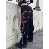 Pantalón Casual Panta Ancha Streetwear Gothic Cargo