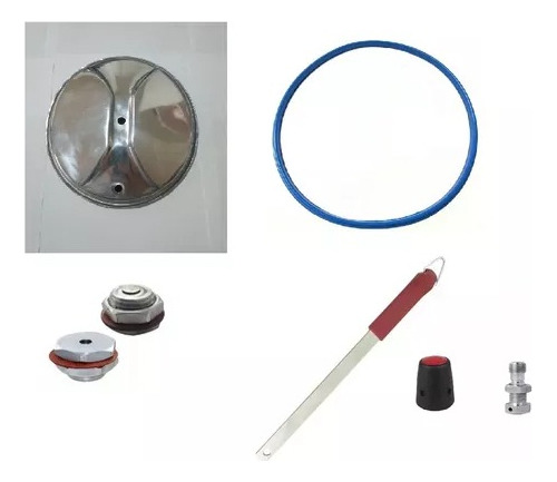 Kit Completo Para Panela De Pressão Clock Antiga 7 Lts