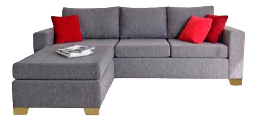 Sillón Sofa Esquinero Praga 3 Cuerpos Pana Premium