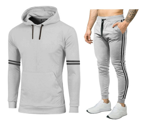 Conjunto Buzo O Campera Y Jogging Lines Hombre Gdo