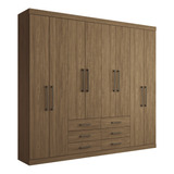 Guarda Roupa Casal 8 Portas 6 Gavetas Havana Master Santos Andira Cor Jatoba