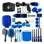 Kit Microfibras Paños Pincel Detail Limpieza Vehicular 42pc Azul | Envío gratis