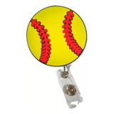 Yoyo Retráctil Portacredencial Modelo Pelota De Beisbol