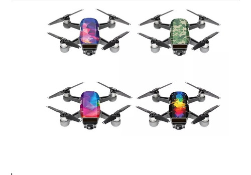 Combo 4 Adesivos Decorativos Pgytech Para Drone Dji Spark