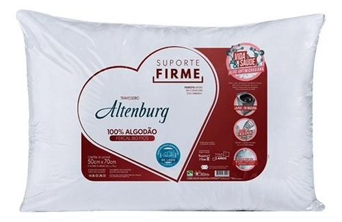 Travesseiro Altenburg Suporte Firme 180 Fios Branco 50x70cm