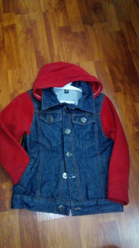 Campera De Jeans Con Algodon Y Capucha Para Nene