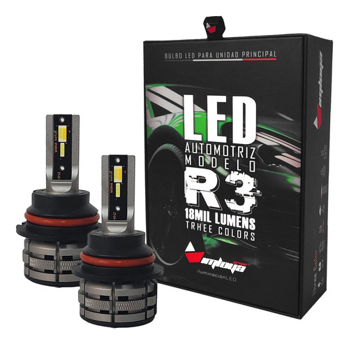 Kit De Focos Led Tricolor 18mil Lumens Modelo R3 Imloya 